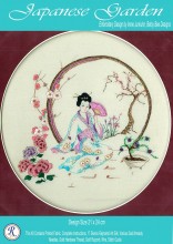 A pretty Japanese Garden scene for you to delight in stitching!