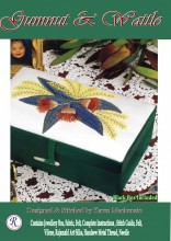 This beautiful box features simple embroidery and appliqued leaves...a truly Australian gift and heirloom