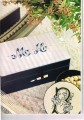 Taetia has excelled herself once again with these beautiful monogrammed boxes using our lovely satin covered boxes.