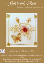 Goldwork Rose is a simple design for people very new to stitching and goldwork. A fast bloomer!